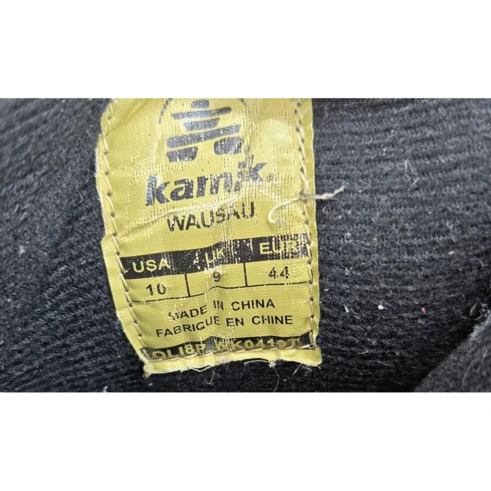 Kamik Wausau Mens Waterproof Winter Snow Boots Tan Black Suede Size 10